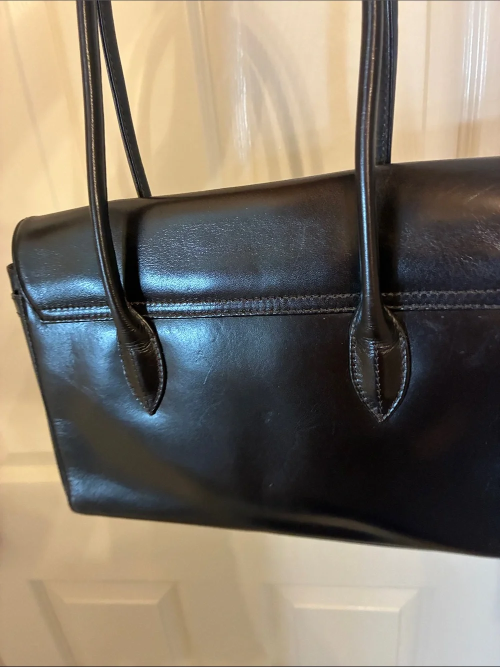 Preston & York Black Leather Satchel